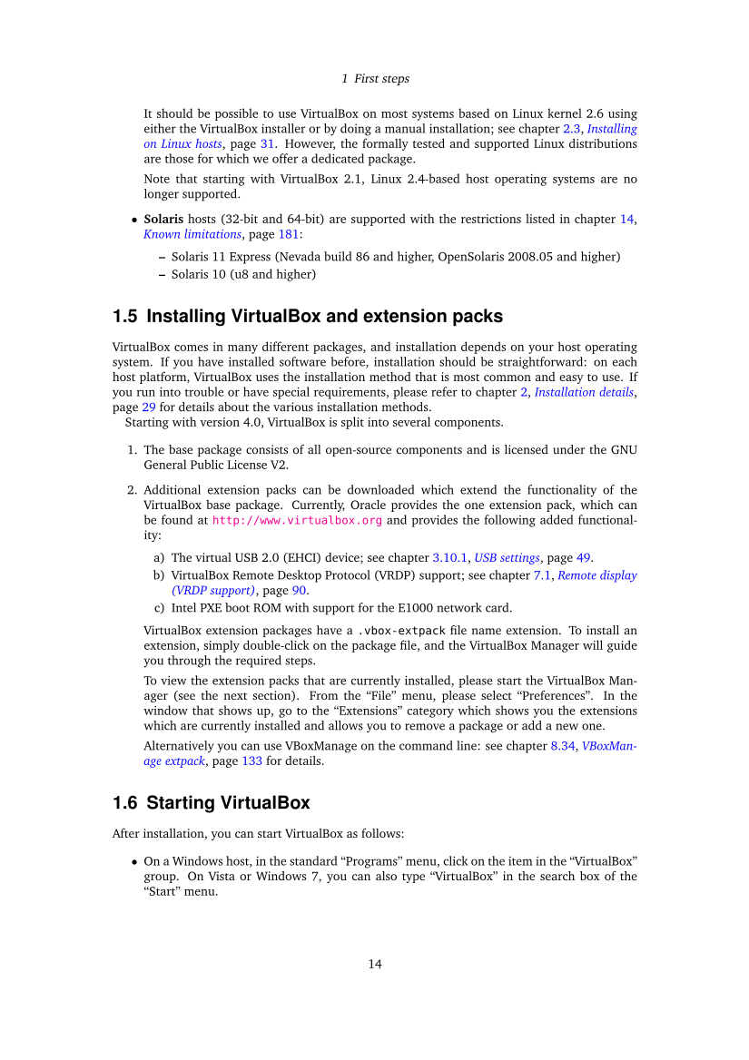 Oracle VM VirtualBox User Manual page 14